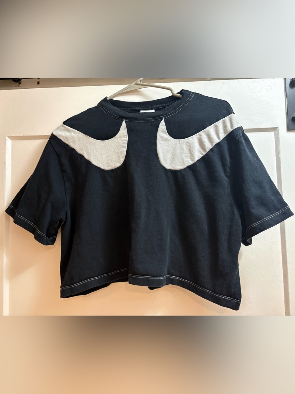 Nike Black and White Logo Crew Neck Tee